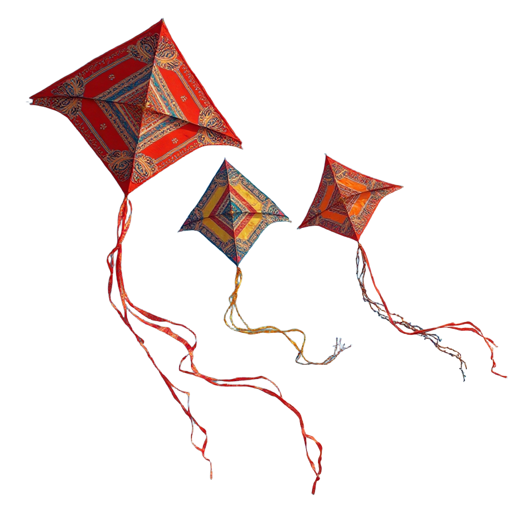 Colorful Kites in Flight